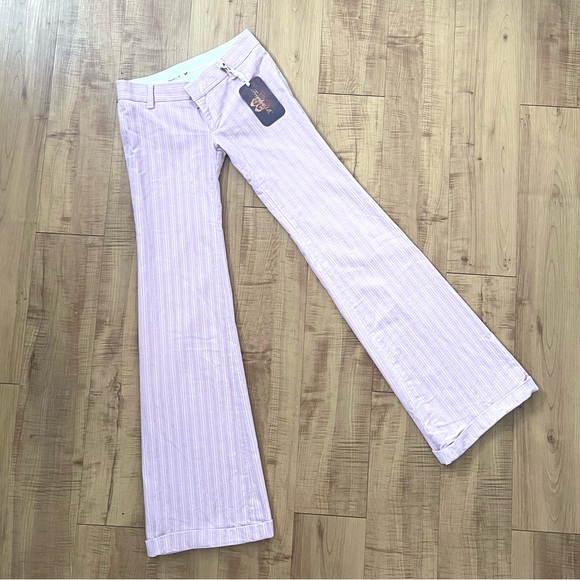 Frankie B. Pink Velvet Lux Velour/Corduroy Slacks Style...
